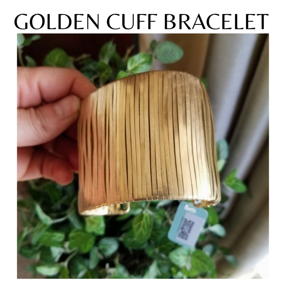 Gold open Cuff Bracelet